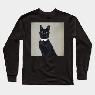 Dignified Black Cat Butler Photograph Long Sleeve T-Shirt